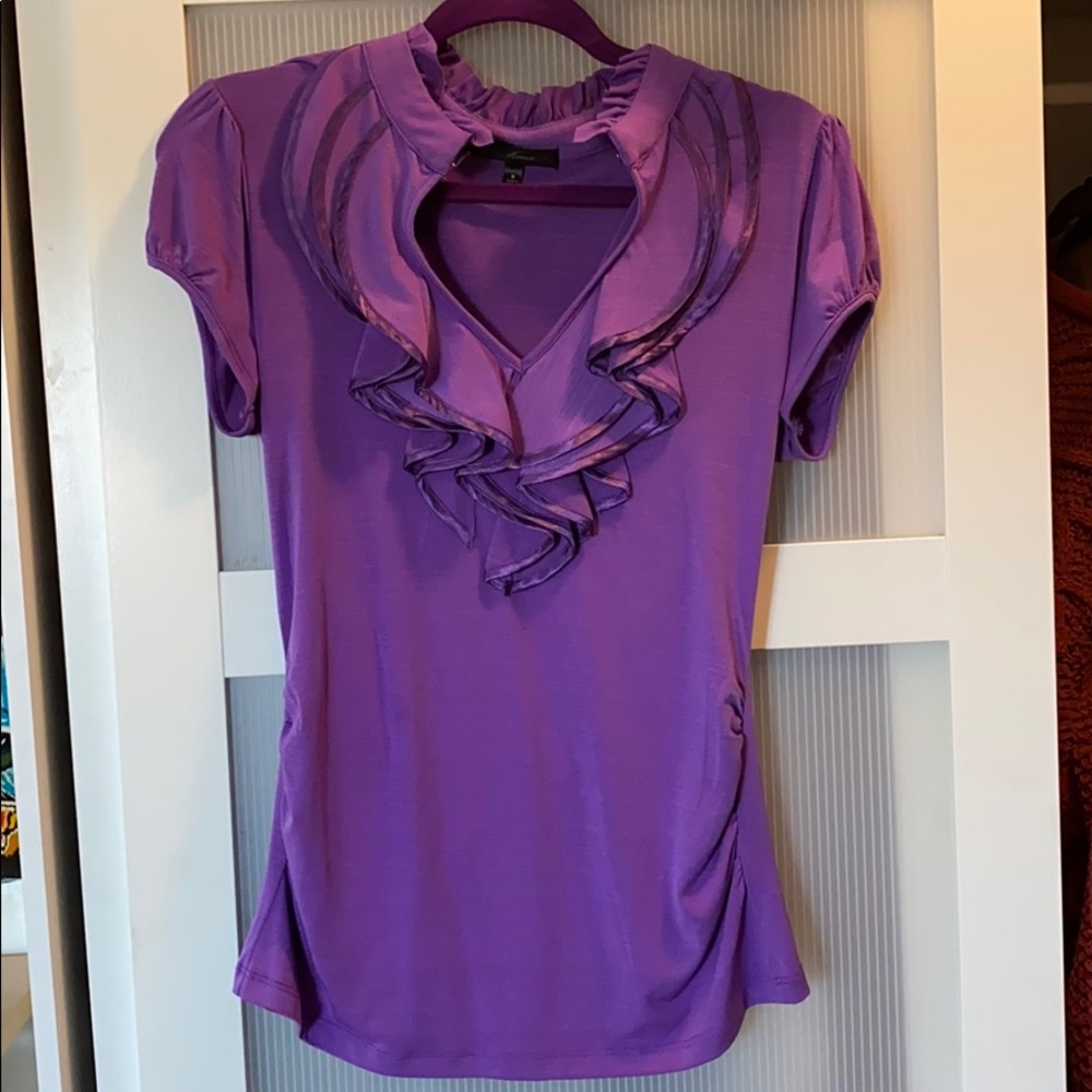 Ruffle Blouse - Purple